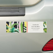 Boho Chic Grüne Tropische Blätter Botanisch Autoaufkleber (Auf Auto)