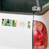 Boho Chic Grüne Tropische Blätter Botanisch Autoaufkleber (Auf Lkw)