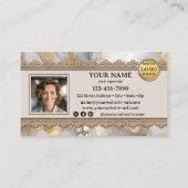 Boho Chic Handmade Modern Crafts Visitenkarte (Rückseite)