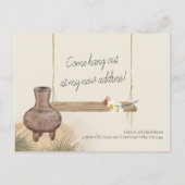 Boho Chic hang sich bei New Address Moving aus Ankündigungspostkarte (Vorderseite)