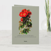 Boho Chic Happy Birthday Rote Rosen Sage Green Karte (Rückseite)