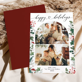 Boho Chic Happy Holidays 2 Foto Arkcard Feiertagskarte
