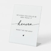 Boho Chic Heaven Black and White Wedorial Sockelschild (Vorderseite)