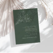 Boho Chic Herbst Grüne Feier Hochzeit Einladung