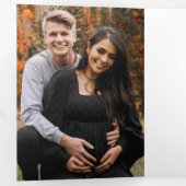 Boho Chic Hochzeit im Herbst dreiseitige Einladung (Innen Erste Seite)