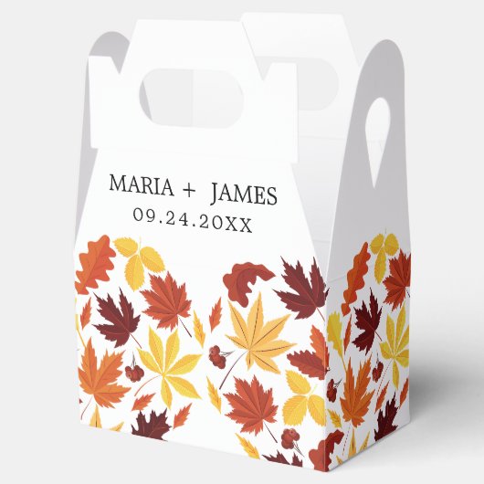 Boho Chic Hochzeit im Herbst Geschenkschachtel (Geöffnet)