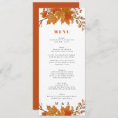 Boho Chic Hochzeit im Herbst Programm (Vorne/Hinten)