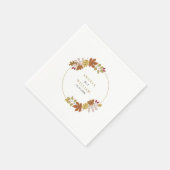 Boho Chic Hochzeit im Herbst Serviette (Ecke)