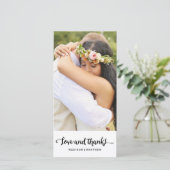 Boho Chic | Hochzeitsdanken - Fotokarte Dankeskarte (Stehend Vorderseite)