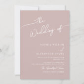 Boho-chic Hochzeitseinladung, Pastellfarben. Einladung (Vorderseite)