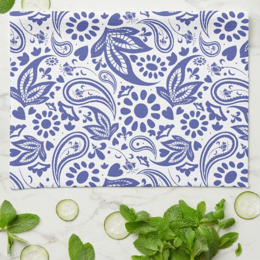 Boho Chic Hübsch Paisley Pattern Geschirrtuch (Gefaltet)