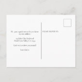 Boho Chic ich bewegte getrocknetes Gras rosa Couch Ankündigungspostkarte (Rückseite)