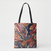 Boho-chic Ikat Elegance Earthy Tones Script Name Tasche (Vorderseite)