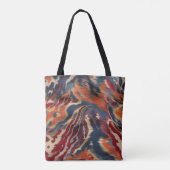 Boho-chic Ikat Elegance Earthy Tones Script Name Tasche (Rückseite)
