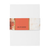 Boho Chic Italian Red Floral Wedding Einladungsbanderole (Rückseitenbeispiel)