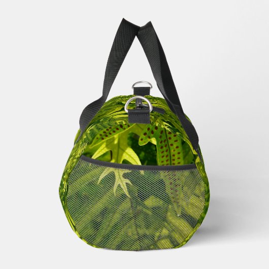 Boho Chic Kaleidoscope Green Ferns Duffle Bag (Rechts)
