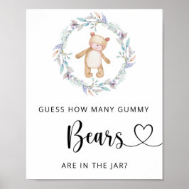 Boho chic kleine Bären raten wie viele GUMMY Bären Poster