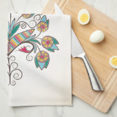 Boho-chic Küken auf Blume Handtuch (Viertel Falte)