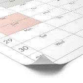 Boho Chic Large 2024 Wall Calendar (Vertikal) Poster (Ecke)