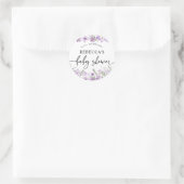 Boho Chic Lavender Baby Dusche Runder Umschlag Auf Aufkleber (Tasche)