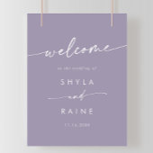 Boho Chic Lavender Lila DIY Wedding Begrüßungszeic Poster