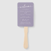 Boho Chic Lavender Lila Hochzeitsprogramm Fächer (Vorderseite)