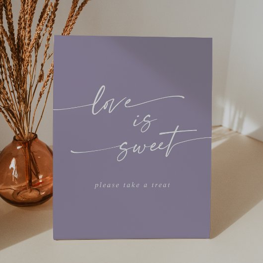 Boho Chic Lavender Lila Liebe ist süße Hochzeit Sockelschild