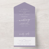 Boho Chic Lavender Lila Meal Choice UAWG Wedding All In One Einladung (Innen Boden)