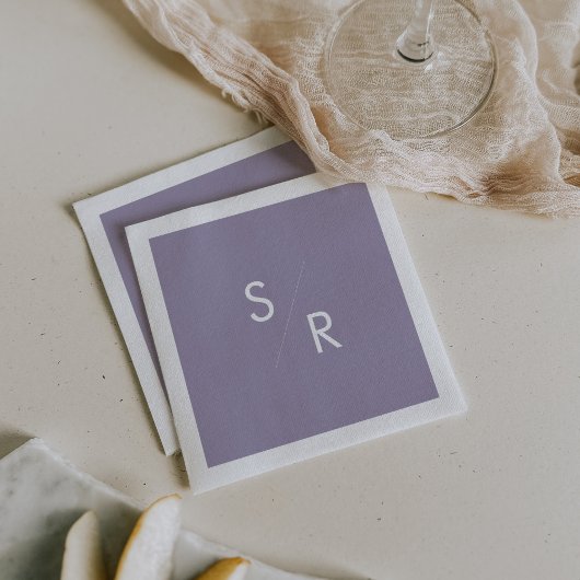 Boho Chic Lavender Lila Mit Monogramm Napkins Serviette