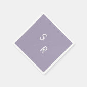 Boho Chic Lavender Lila Mit Monogramm Napkins Serviette (Ecke)