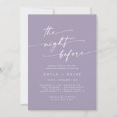 Boho Chic Lavender Lila Probe Dinner lädt ein Einladung (Vorderseite)