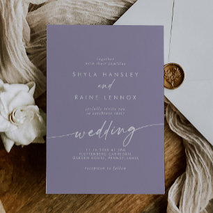 Boho Chic Lavender Lila Wedding Einladung