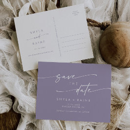 Boho Chic Lavender Lila Wedding Save the Date Einladungspostkarte