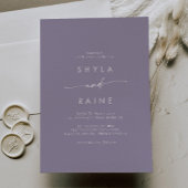 Boho Chic Lavender Plum Lässig Wedding Einladung