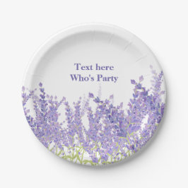 boho chic, lavender watercolor Paper Plate Pappteller