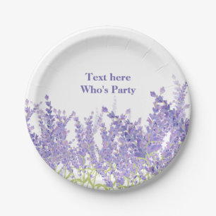 boho chic, lavender watercolor Paper Plate Pappteller