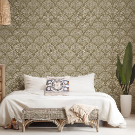 Boho Chic Leaf Scallop Tapete