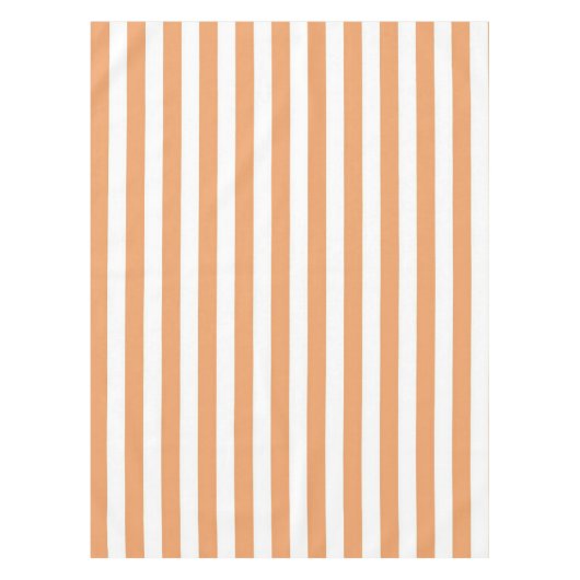 Boho Chic Lebendige Orange Streifen Frühling & Som Tischdecke (Vorderseite)
