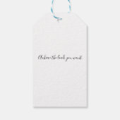 Boho Chic Lila Bridge Friseur Wasserfarben Geschenkanhänger (Rückseite)