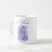 Boho Chic Lila Bridge Friseur Wasserfarben Kaffeetasse (Vorderseite Links)