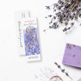 Boho Chic Lila Bridge Friseur Wasserfarben Mini Visitenkarte