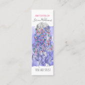 Boho Chic Lila Bridge Friseur Wasserfarben Mini Visitenkarte (Vorderseite)