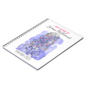 Boho Chic Lila Bridge Friseur Wasserfarben Notizblock (Linke Seite)