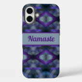 Boho Chic Lila Grau mit Namen Case-Mate iPhone Hülle (Rückseite)