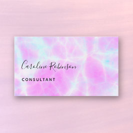 Boho Chic Lilac Pink Aqua Hübsch Marble Consultant Visitenkarte