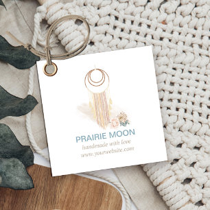 Boho Chic Macrame Wasserfarbenwall hängende Tags Geschenkanhänger