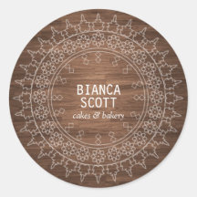 Boho Chic Mandala auf Dark Wood