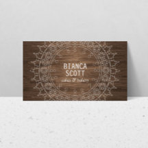 Boho Chic Mandala auf Dark Wood