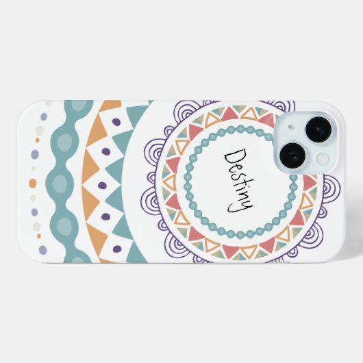 Boho Chic Mandala Design Case-Mate iPhone Hülle (Rückseite (Horizontal))