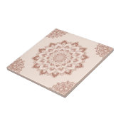 Boho Chic Mandala Modern Accent Neutral Fliese (Seite)